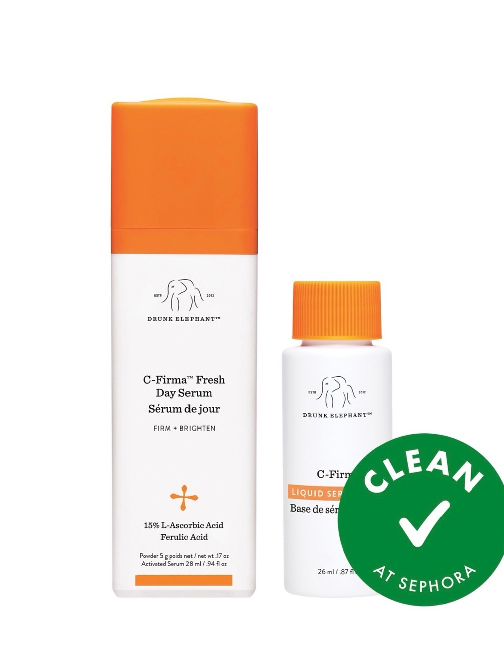Drunk Elephant C‑Firma Serum Duo in Orange & White